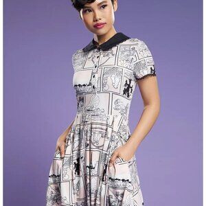 Hot Topic x Disney XL Dress The Aristocats Comic Book Panels Fit & Flare